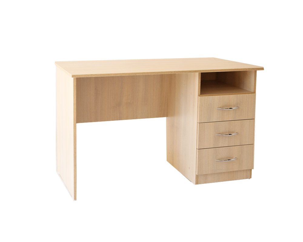 Стіл письмовий однотумбовий серія "БЮРО" СП-3Я (ДСП шамоні світлий) Сільф